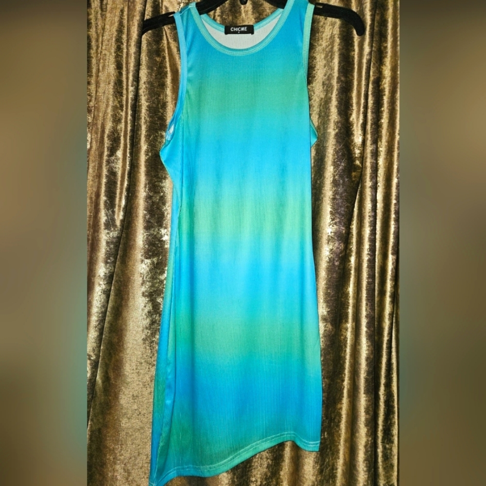 ChicMe - Mini Dress Ombre Ribbed Bodycon Tank Dress - Picture 3 of 6